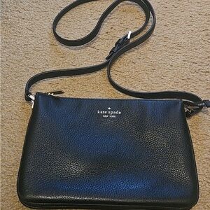 Kate Spade Black Pebbled Leather Shoulder Bag